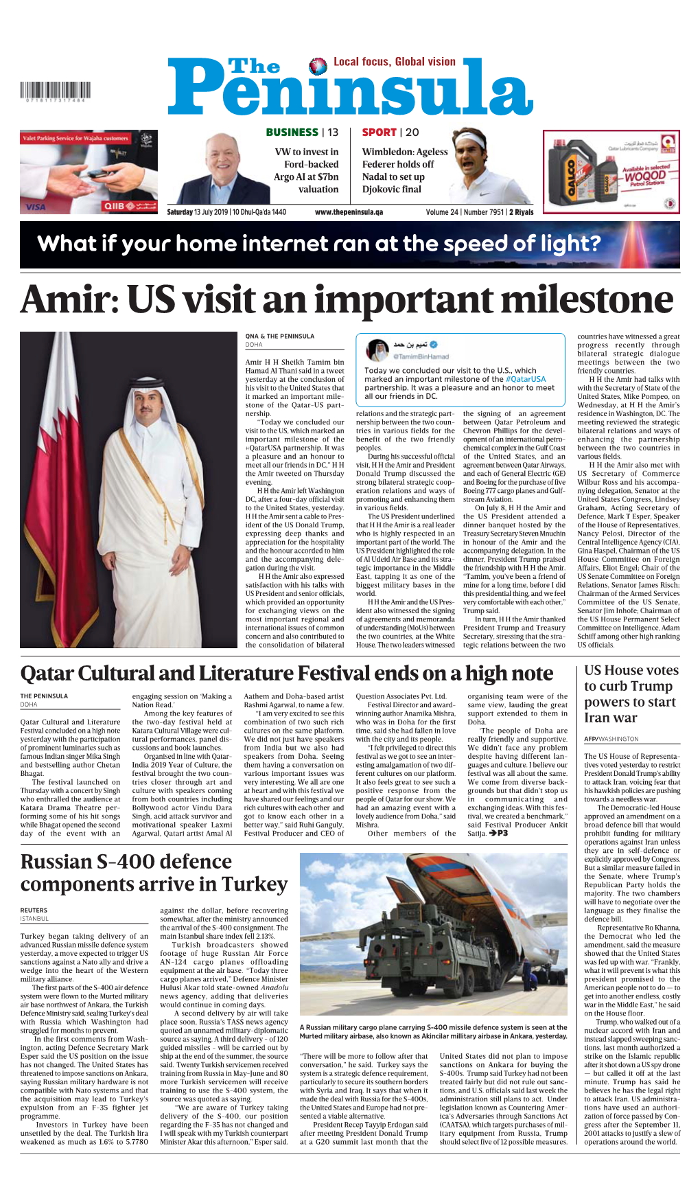 Amir: US Visit an Important Milestone