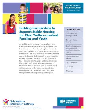 Building Partnerships to Support Stable Housing for Child Welfare-Involved Families and Youth