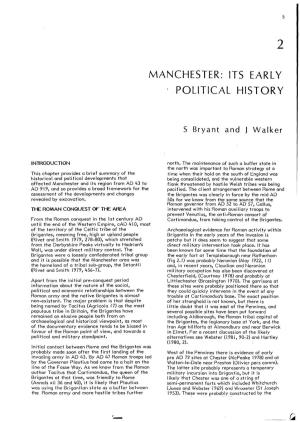 Manchester: Its Early Political History