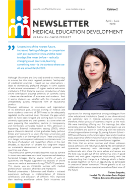 Newsletter 2020 Medical Education Development Ukrainian–Swiss Project