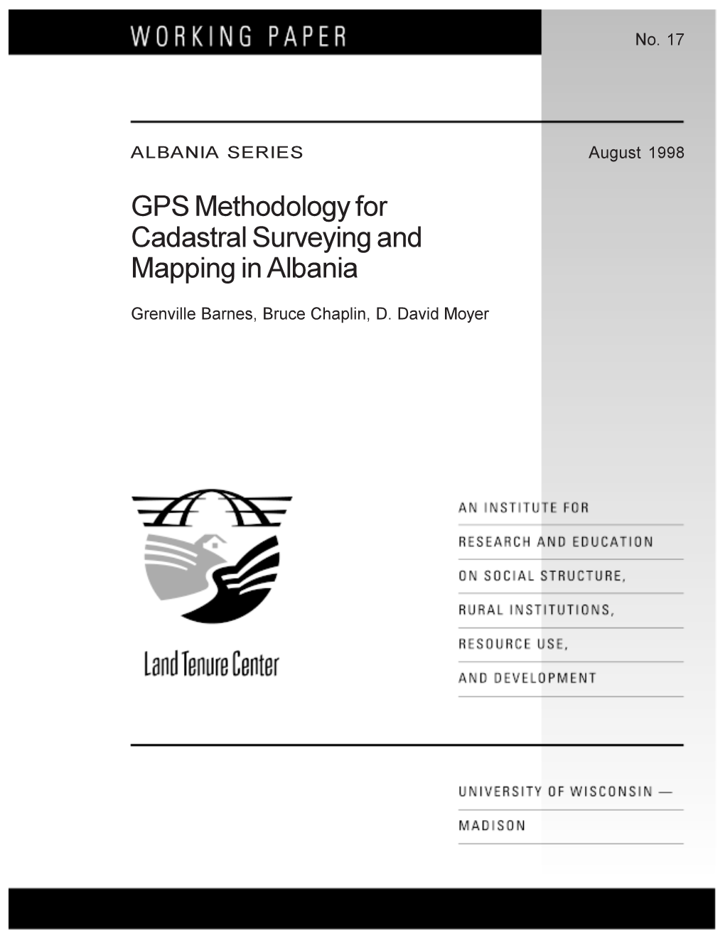 GPS Methodology for Cadastral Surveying and Mapping in Albania