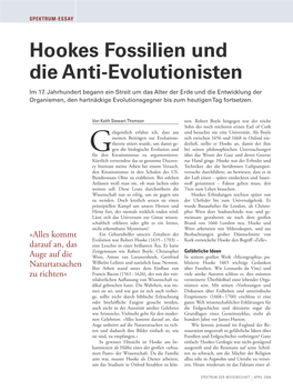 Hookes Fossilien Und Die Anti-Evolutionisten