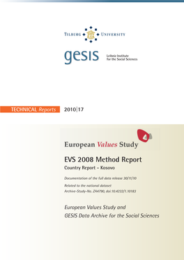 European Values Study 2008, 4Th Wave, Kosovo
