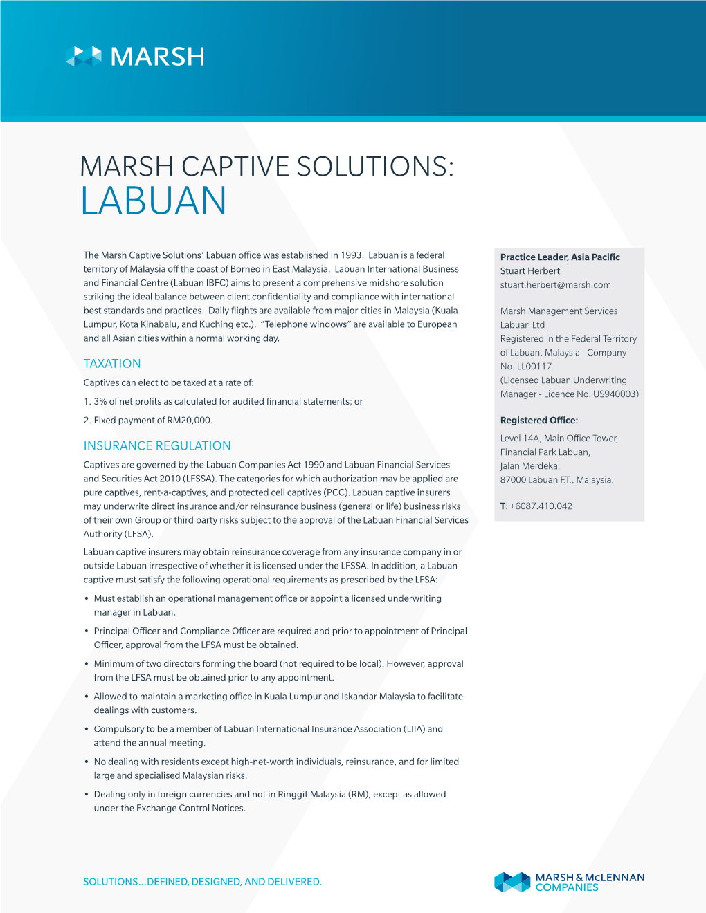 Marsh Captive Solutions: Labuan