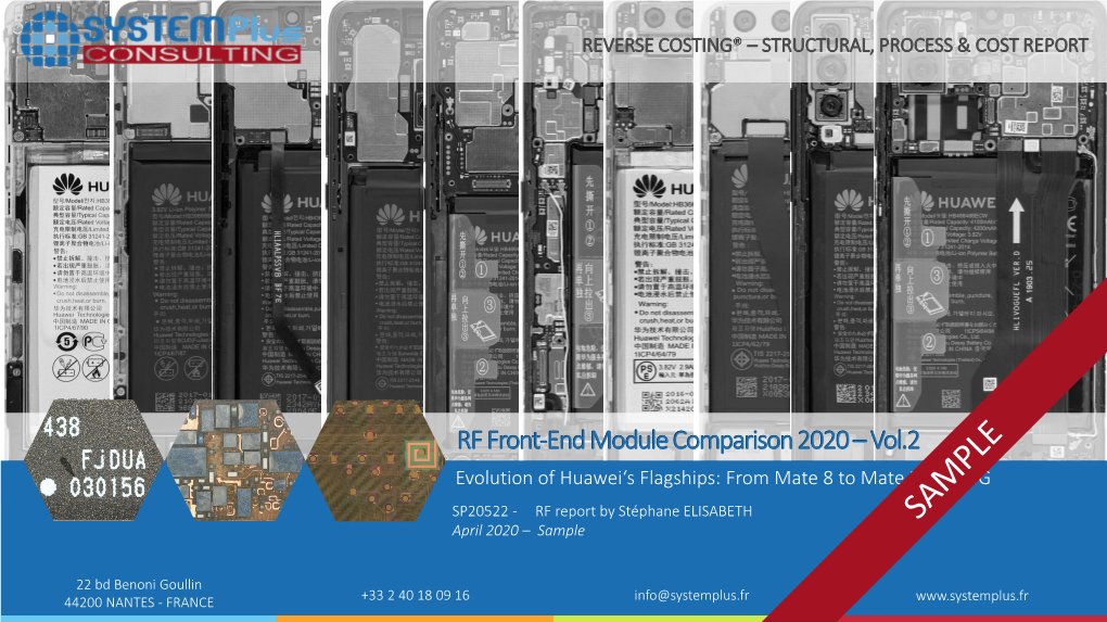 RF Front-End Module Comparison 2020 - Volume 2 | Sample 1 Table of Contents