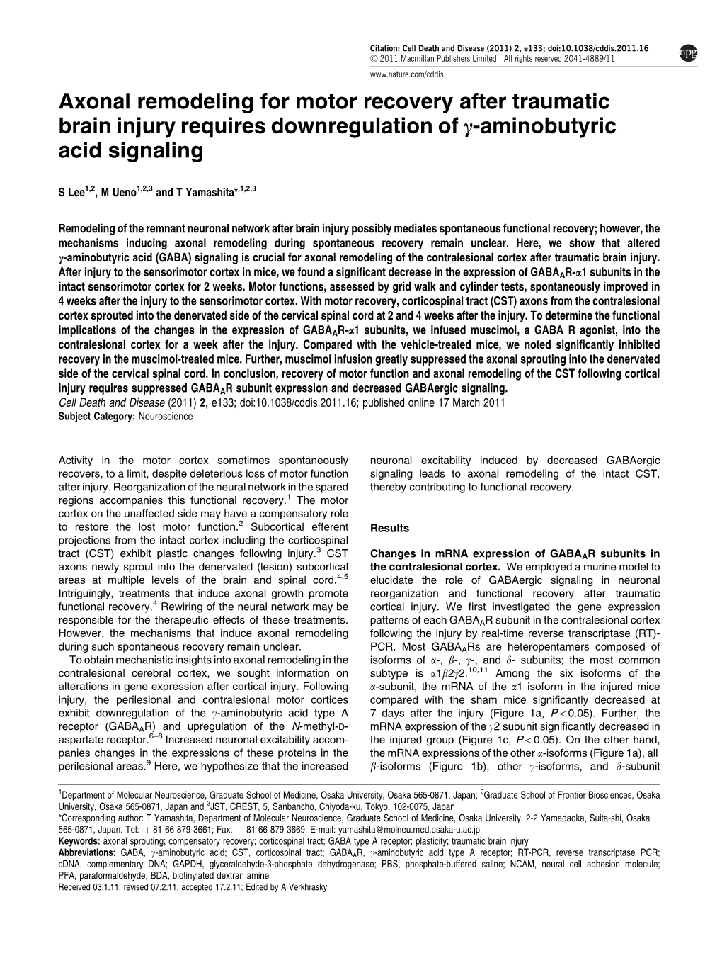 Aminobutyric Acid Signaling