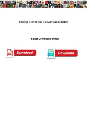 Rolling Stones Ed Sullivan Satisfaction