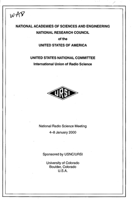 NATIONAL ACADEMIES of SCIENCES and ENGINEERING NATIONAL RESEARCH COUNCIL of the UNITED STATES of AMERICA