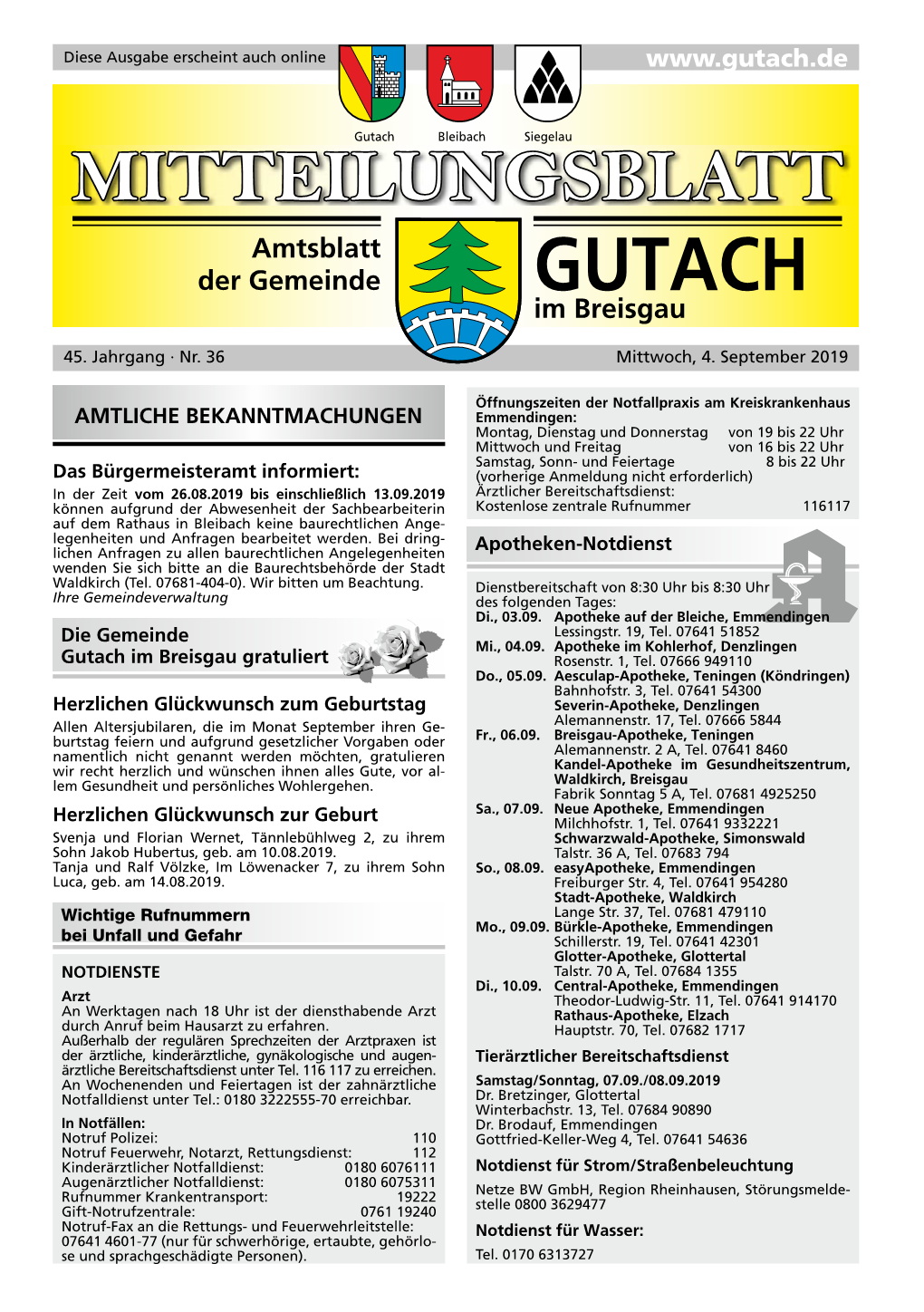 Mitteilungsblatt KW36