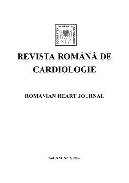 Revista Română De Cardiologie