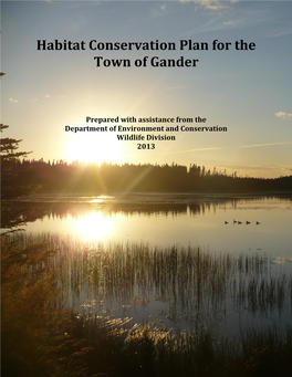 Habitat Conservation Plan for the Town of Gander