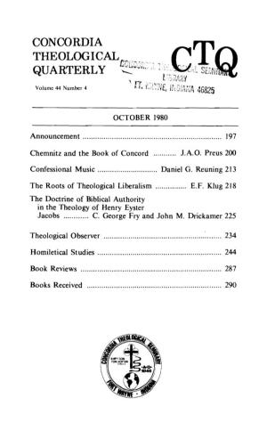 The Doctrine of Biblical Authority in the Theology of Henry Eyster Jacobs