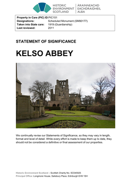 Kelso Abbey Statement of Significance