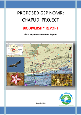 PROPOSED GSP NOMR: CHAPUDI PROJECT BIODIVERSITY REPORT Final Impact Assessment Report
