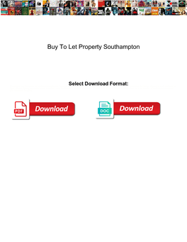 Buy to Let Property Southampton