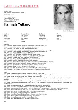 Hannah Yelland