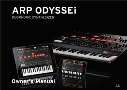 ARP Odyssei Owner's Manual