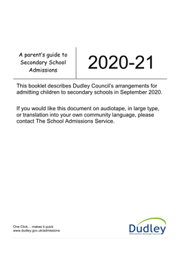 A Parent's Guide to Secondary School Admissions