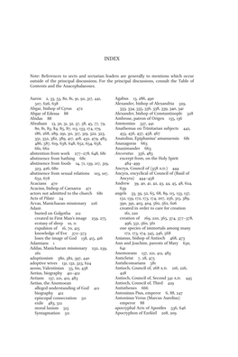 References to Sects and Sectarian Leaders Are Generally to Mentions Which Occur Outside of the Principal Discussions