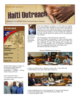 OSP/IHM Haiti Outreach Newsletter