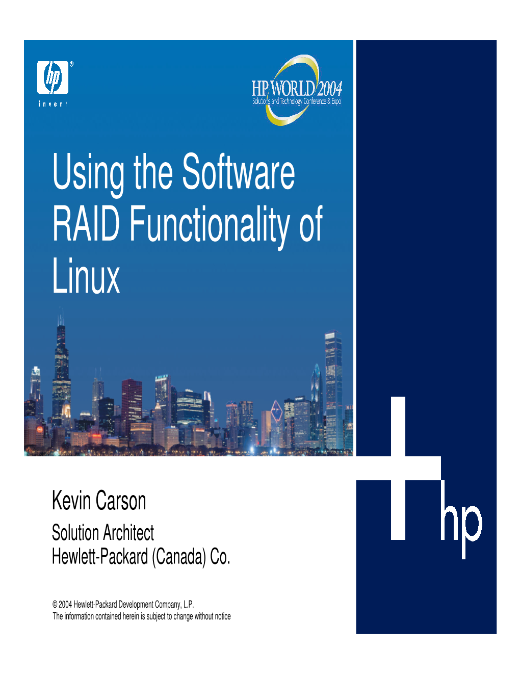 Using the Software RAID Functionality of Linux