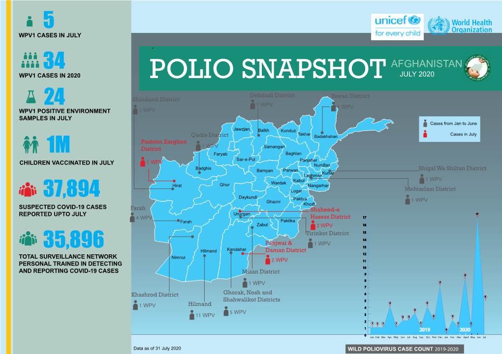 Snapshot of Polio Situation in Afghanistan, July 2020