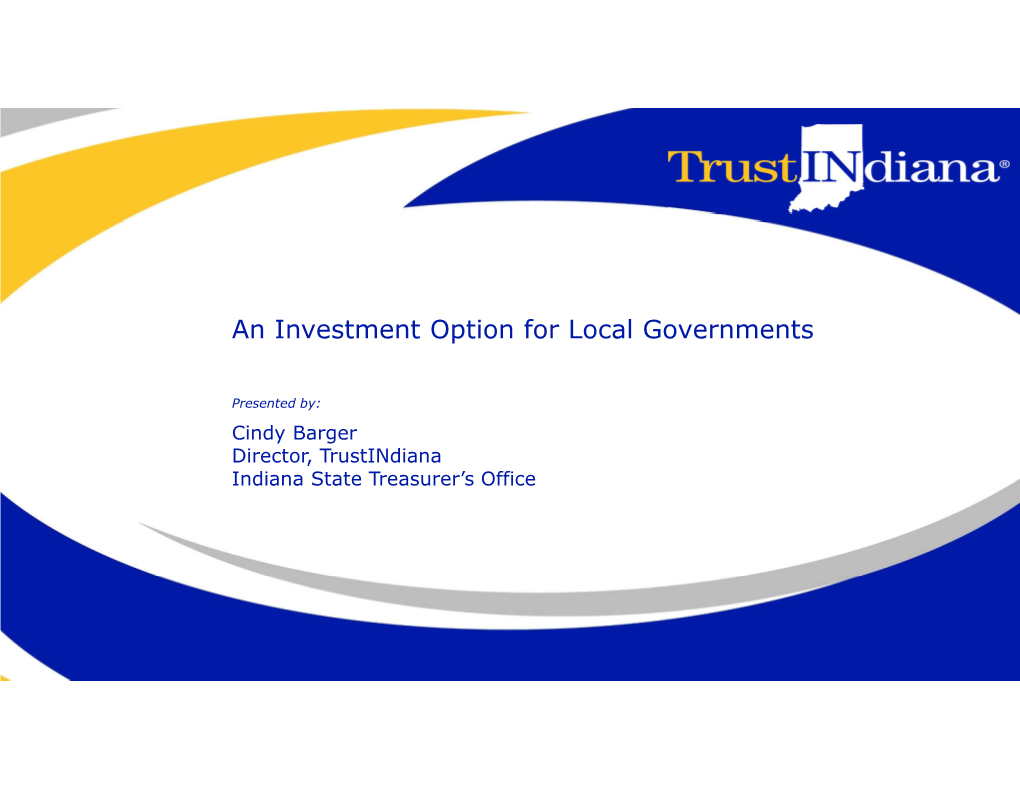 An Investment Option for Local Governments
