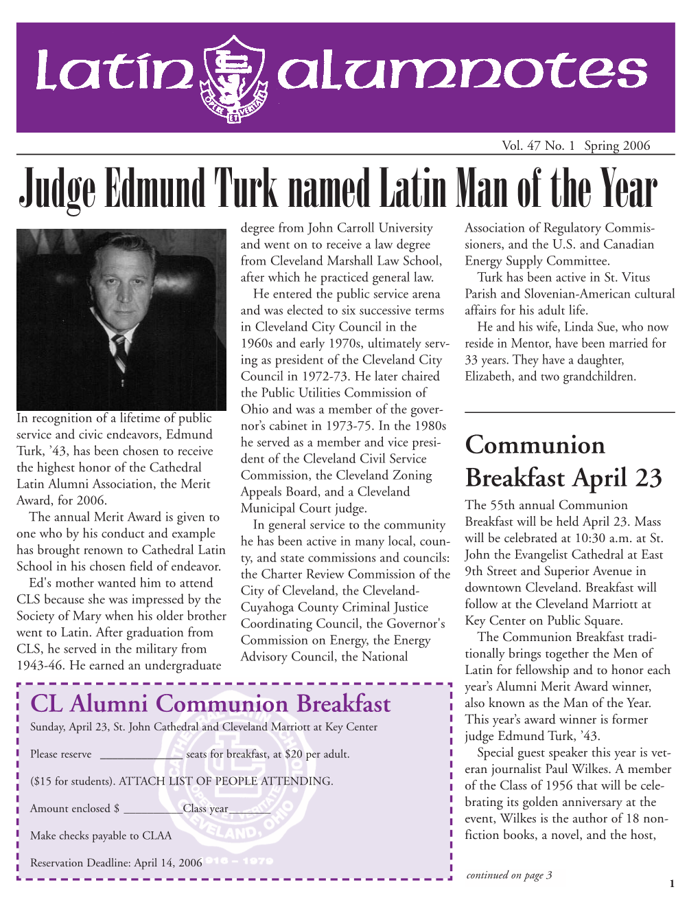 Judge Edmund Turk Named Latin Man of the Year