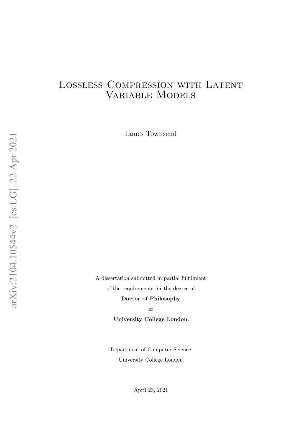 Lossless Compression with Latent Variable Models