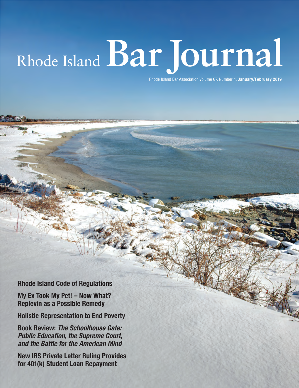 Rhode Island Bar Journal Rhode Island Bar Association Volume 67