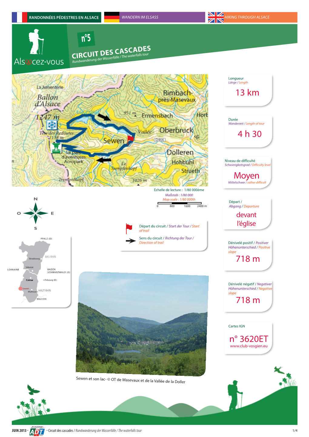 Circuit Des Cascades / Rundwanderung Der Wasserfälle / the Waterfalls Tour 1/4 Randonnées Pédestres En Alsace Wandern Im Elsass Hiking Through Alsace