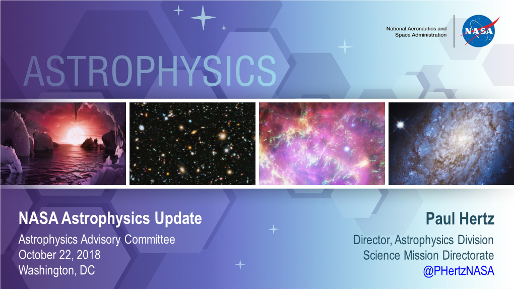 NASA Astrophysics Update