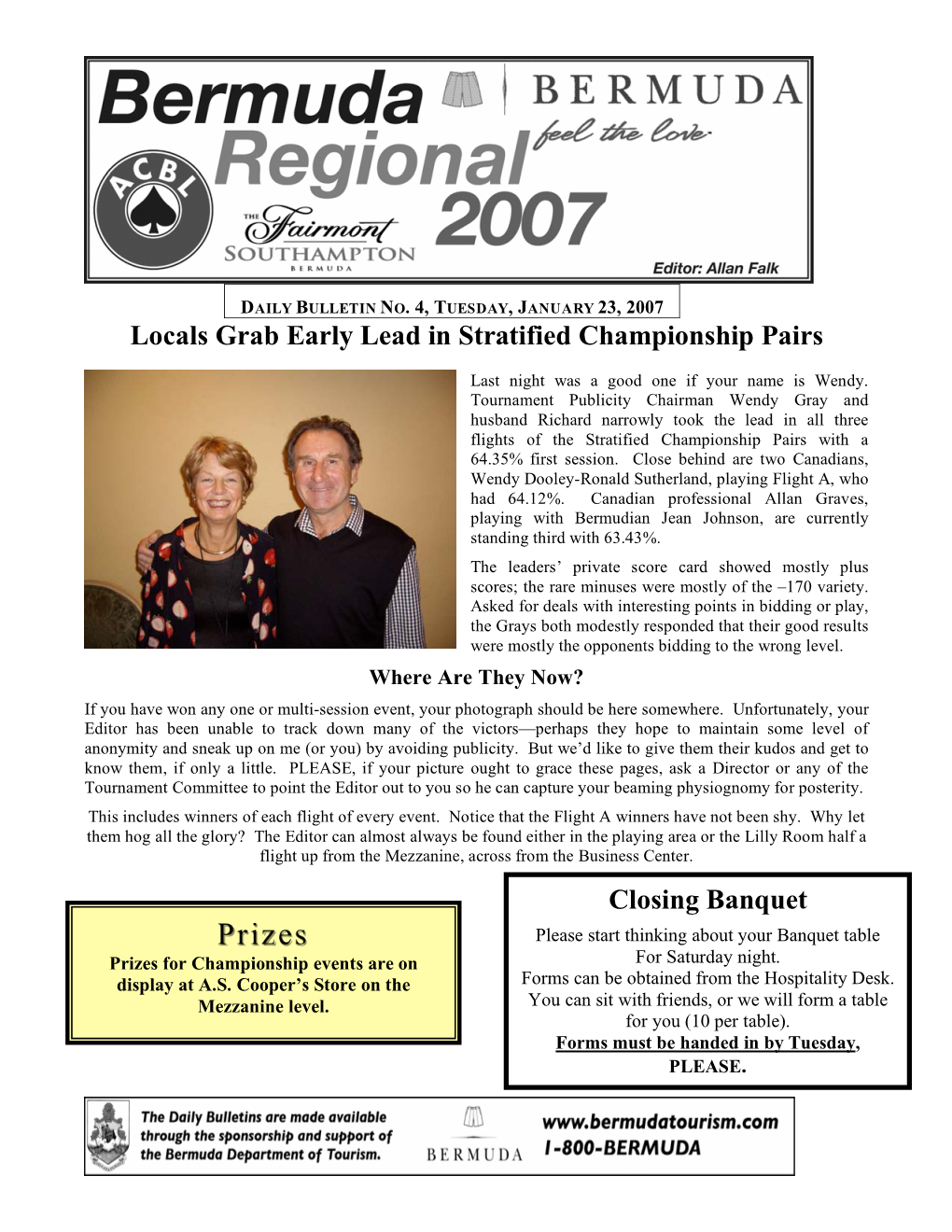 Locals Grab Early Lead in Stratified Championship Pairs