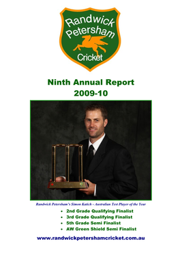 Ninth Annual Report 2009-10