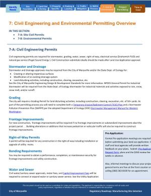 7: Civil Engineering and Environmental Permitting Overview
