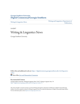 Writing & Linguistics News