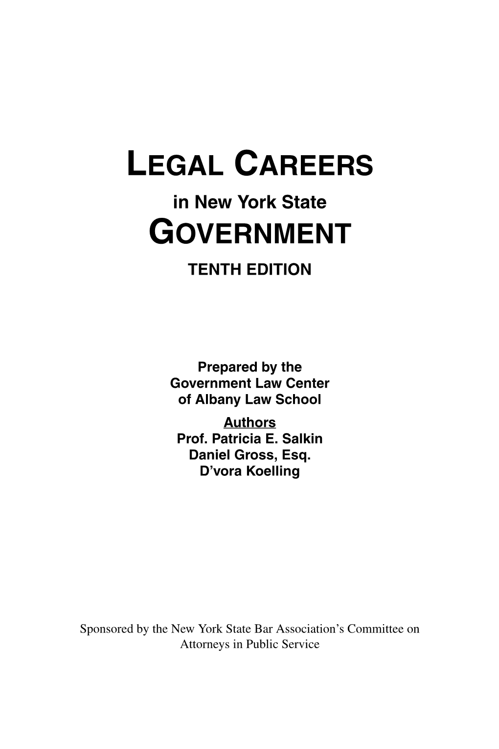 Legal Careers Government