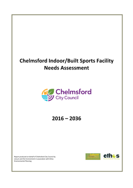 Chelmsford Indoor/Built Sports Facility Needs Assessment