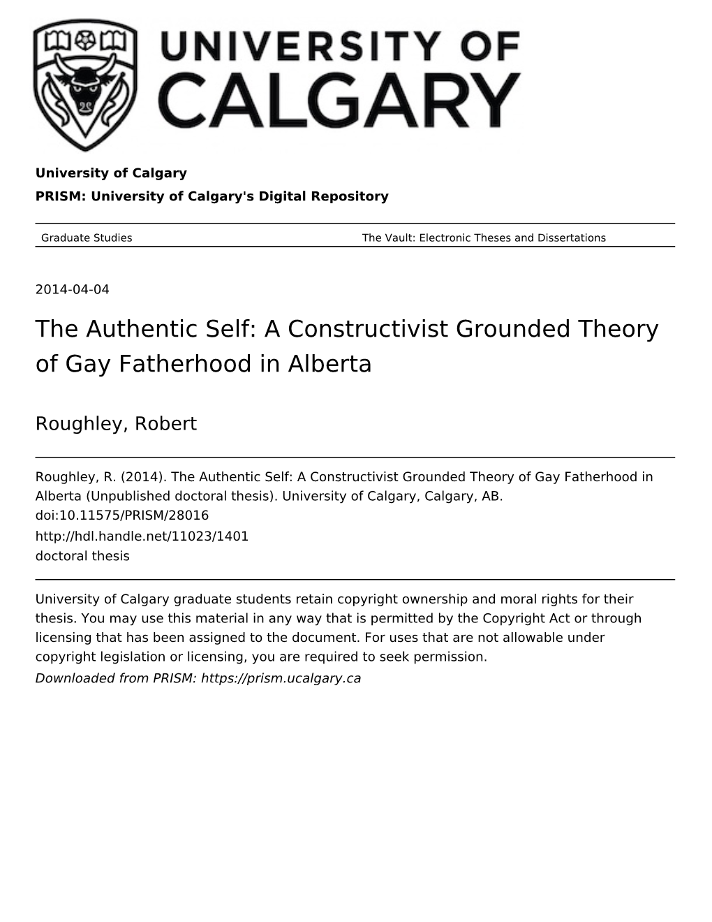 A Constructivist Grounded Theory of Gay Fatherhood in Alberta