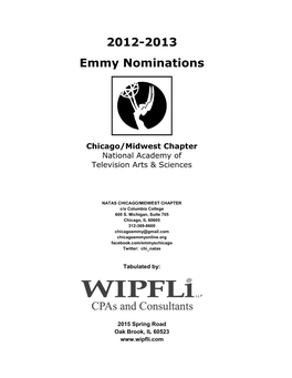 2012-2013 Emmy Nominations