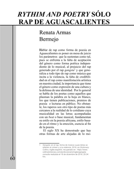 Rythim and Poetry Sólo Rap De Aguascalientes