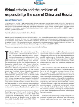 Virtual Attacks and the Problem of Responsibility: the Case of China and Russia