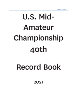 U.S. Mid-Amateur 1 U.S