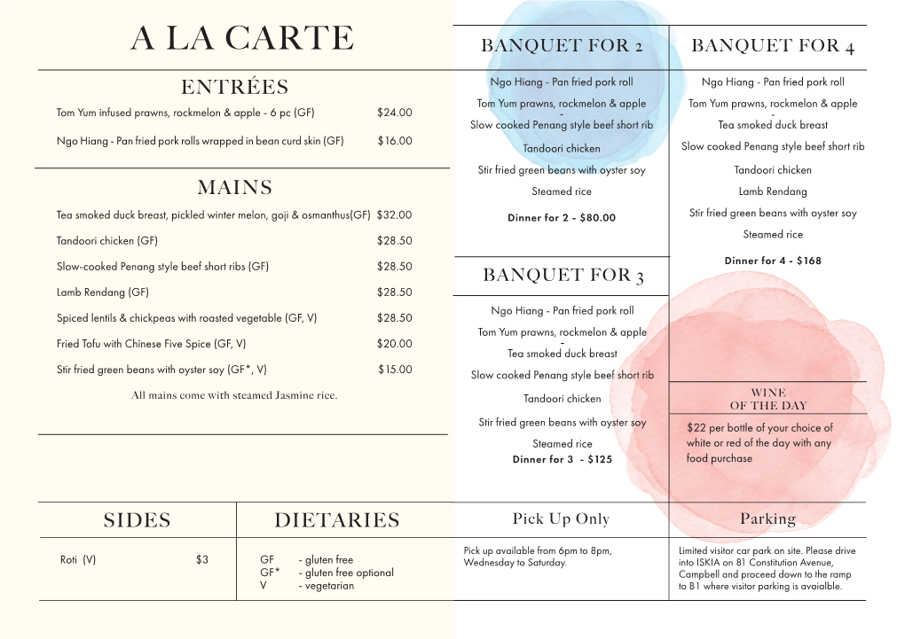 Takeaway Menu