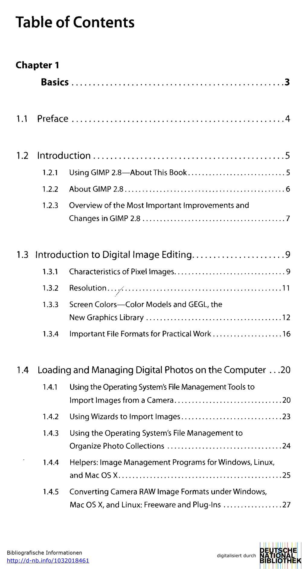 Table of Contents