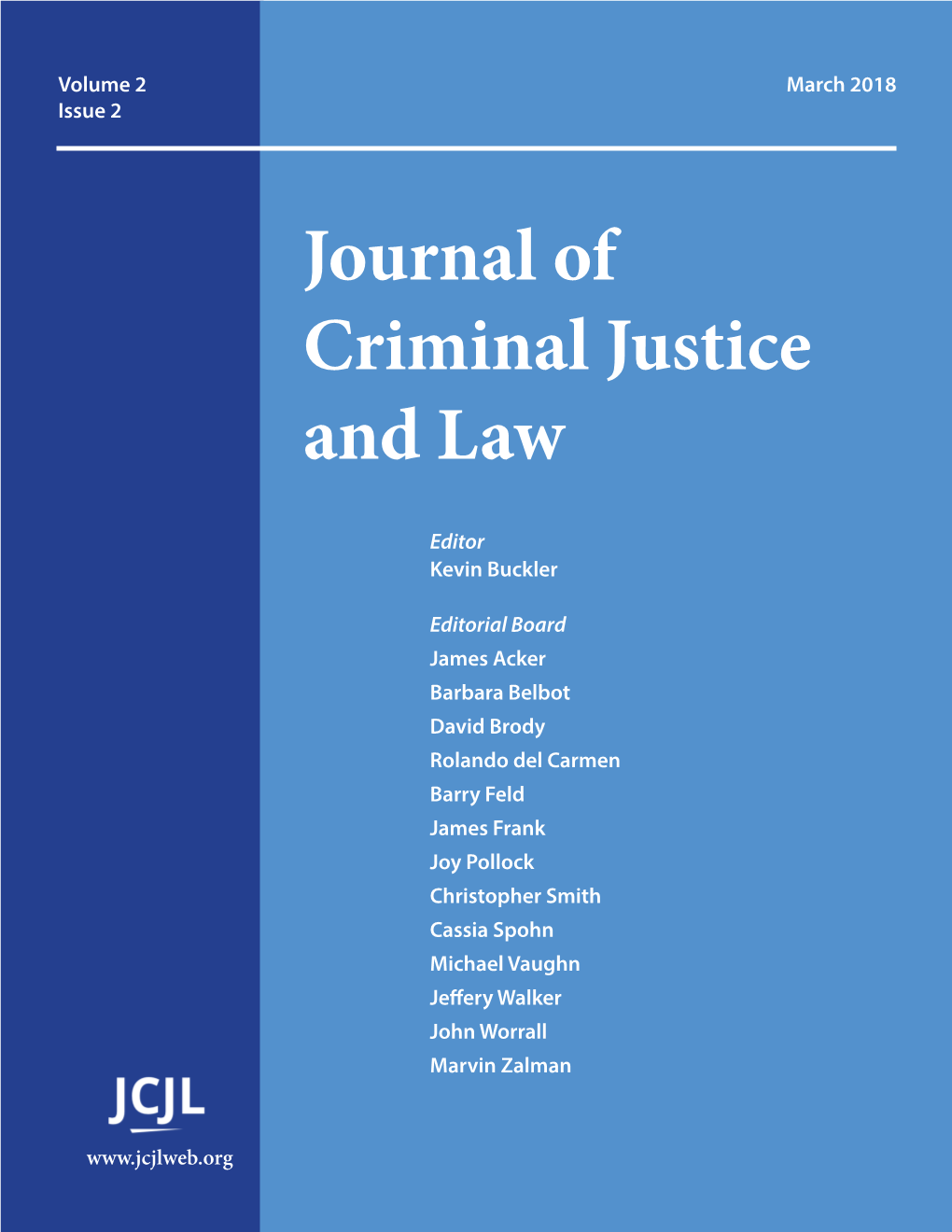 Journal of Criminal Justice and Law