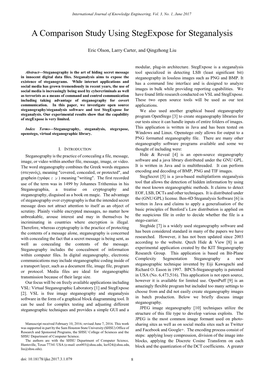 A Comparison Study Using Stegexpose for Steganalysis