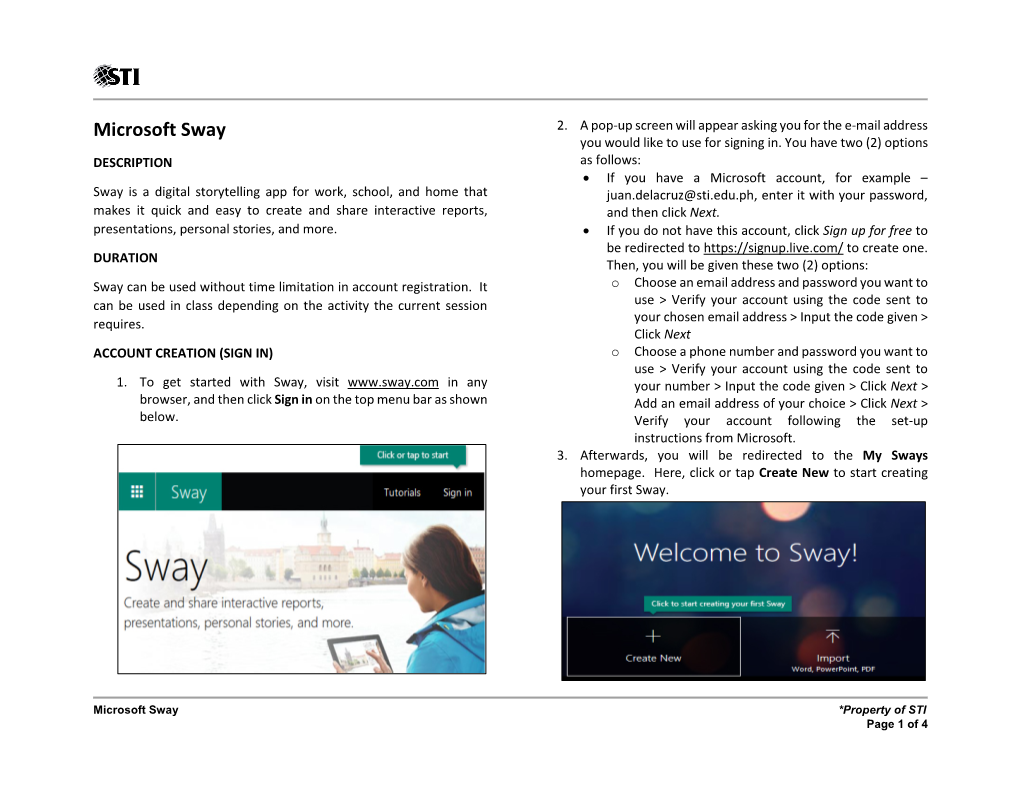 Microsoft Sway 2