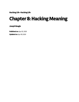 Hacking Meaning
