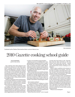 2010 Gazette Cooking School Guide